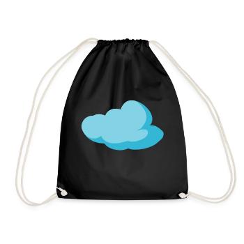 Wolke Blau Cloud Himmel Geschenkidee - Turnbeutel - Schwarz - Vorne