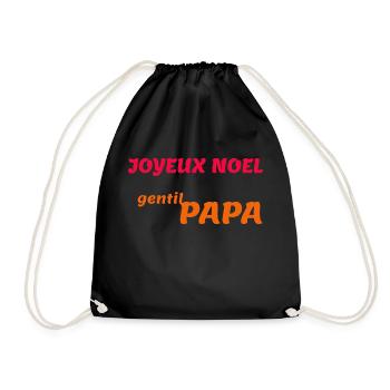 Joyeux noel gentil papa - Sac de sport léger - noir - Devant