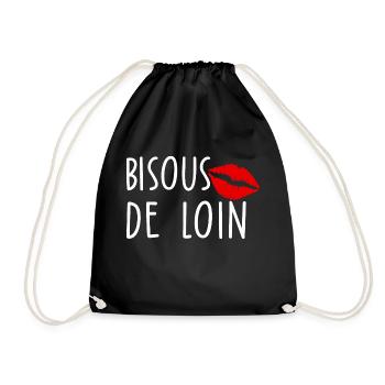 Bisous de loin - Sac de sport léger - noir - Devant