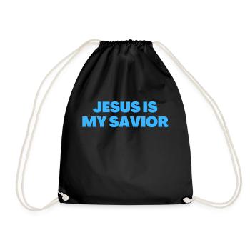 Jésus est mon Sauveur - Citations chrétiennes - Sac de sport léger - noir - Devant