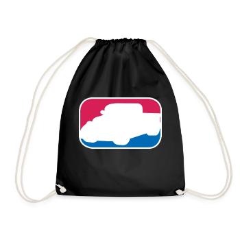 Hotrod Hot Rod V8 Tuning Auto lustiges Geschenk - Turnbeutel - Schwarz - Vorne