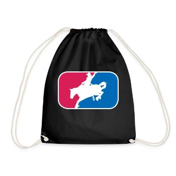 Rodeo Cowboy Reiten Western lustige Geschenk - Turnbeutel - Schwarz - Vorne