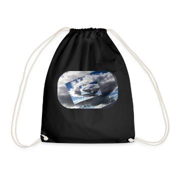 Cloud7 - Drawstring Bag - black - Front