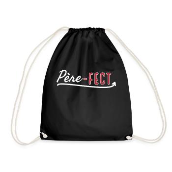 Père fect. Papa parfait. - Sac de sport léger - noir - Devant