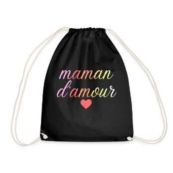 Vêtements maman d' amour - Sac de sport léger - noir - Devant
