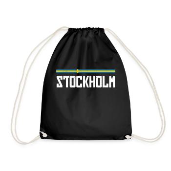 Stockholm - Drawstring Bag - black - Front
