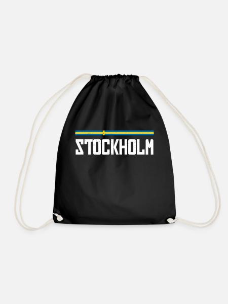 Stockholm - Turnbeutel - Schwarz