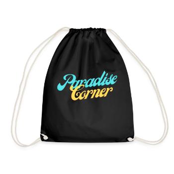 Paradise Corner - Drawstring Bag - black - Front