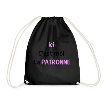 C'est moi la patronne - Sac de sport léger - noir - Devant