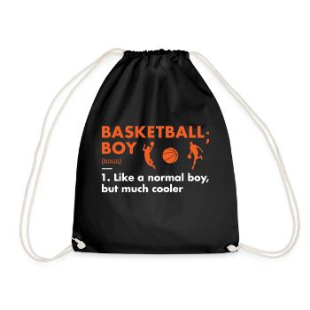 Sport Boy Definition Basketball - Drawstring Bag - black - Front
