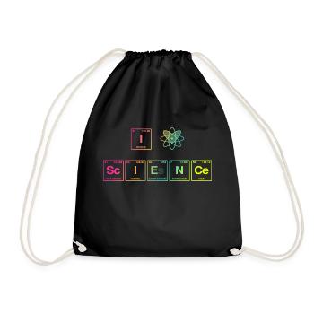 I LOVE SCIENCE - Système de perdiode d’éléments - Sac de sport léger - noir - Devant
