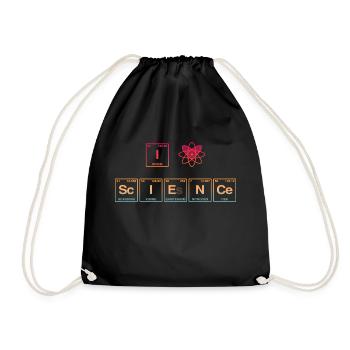I LOVE SCIENCE - Système de perdiode d’éléments - Sac de sport léger - noir - Devant