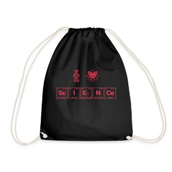 I LOVE SCIENCE - Système de perdiode d’éléments - Sac de sport léger - noir - Devant