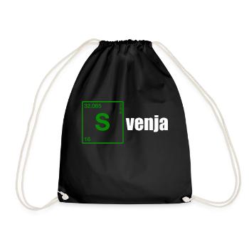 Svenja Vorname white - Turnbeutel - Schwarz - Vorne
