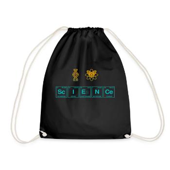 I LOVE SCIENCE - Science Symbols - Drawstring Bag - black - Front