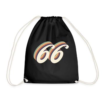 66th anniversary vintage - Drawstring Bag - black - Front