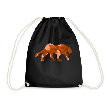PANTHER Camouflage Wildlife Animal Lover Designs - Drawstring Bag - black - Front