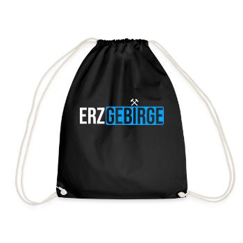 Erzgebirge Bergbau Logo - Turnbeutel - Schwarz - Vorne