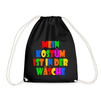 mein kostüm ist in der wäsche - Turnbeutel - Schwarz - Vorne