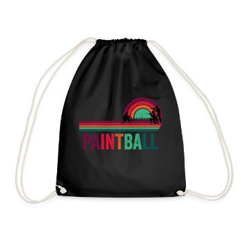 Paintball Retro Vintage - Sac de sport léger - noir - Devant