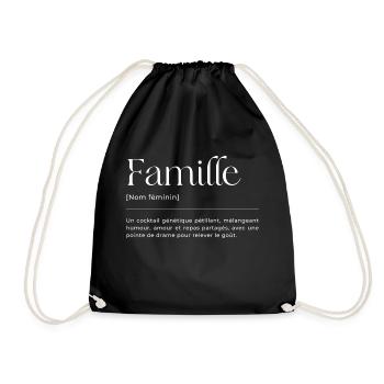 Définition Drôle de Famille - Cadeau Amusant - Sac de sport léger - noir - Devant
