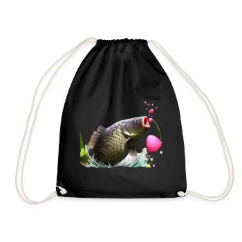 Roi de la carpe - Sac de sport léger - noir - Devant