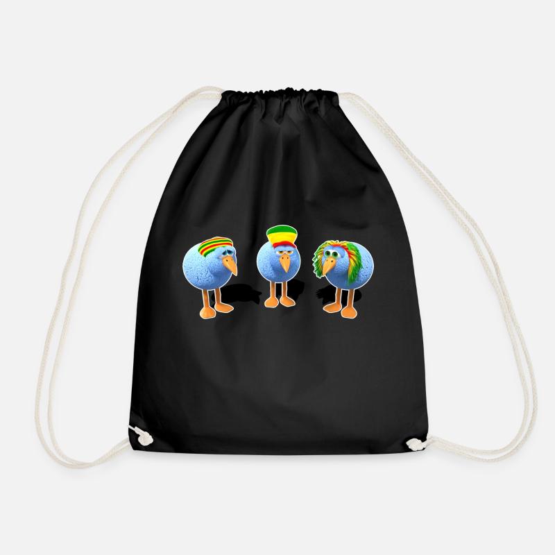 Three little Reggae Birds - Turnbeutel - Schwarz