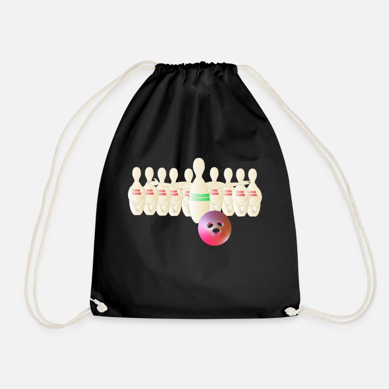 Bowling keeper - Drawstring Bag - black