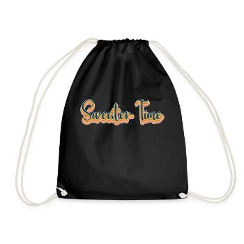 Sweater Time - Turnbeutel - Schwarz - Vorne