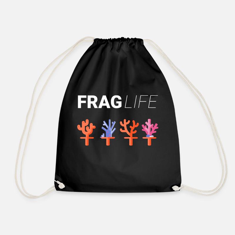 🤿 "Reef Fragility." Shirt 🤿 - Drawstring Bag - black