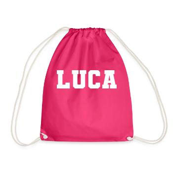 Name - Luca - Turnbeutel - Fuchsia - Vorne