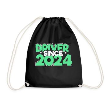 Driver's License 2024 Driving Test Driving Test - Drawstring Bag - black - Front