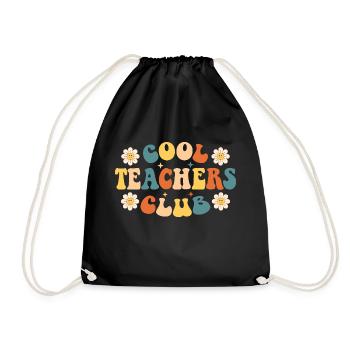 Cooler Lehrer-Club - Turnbeutel - Schwarz - Vorne