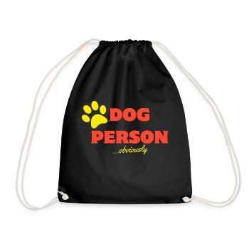 Chien Personne - Sac de sport léger - noir - Devant