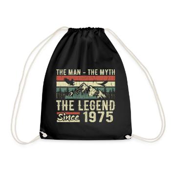 Retro 1975 Vintage - 1975 Geburtstagsgeschenk - Turnbeutel - Schwarz - Vorne