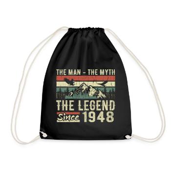 Retro 1948 Vintage - Cadeau D’anniversaire 1948 - Sac de sport léger - noir - Devant