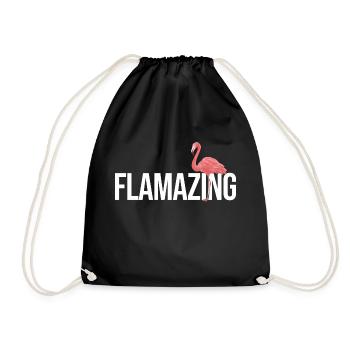 Flamazing - Perfect Gift for Animal Lovers - Drawstring Bag - black - Front