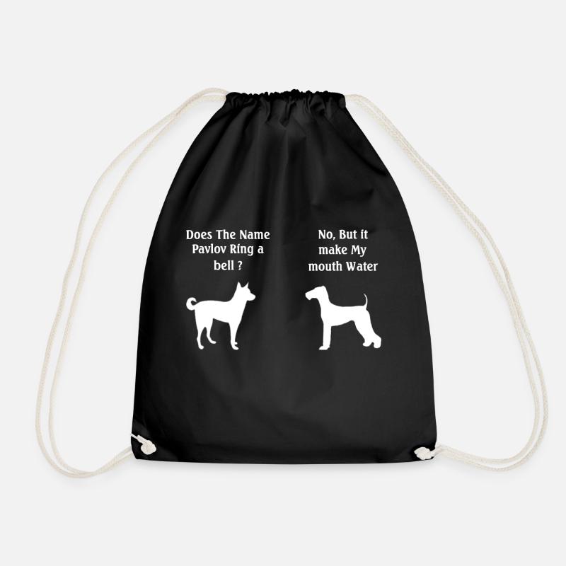 Does The Name Pavlov Ring a Bell Funny Psychology - Drawstring Bag - black