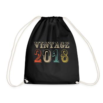 Vintage 2018- 6 th birthday - 6 ans - Sac de sport léger - noir - Devant