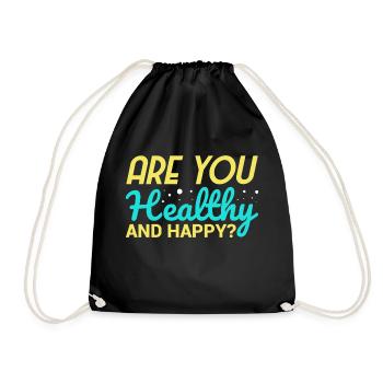 En bonne santé et heureux ? - Sac de sport léger - noir - Devant