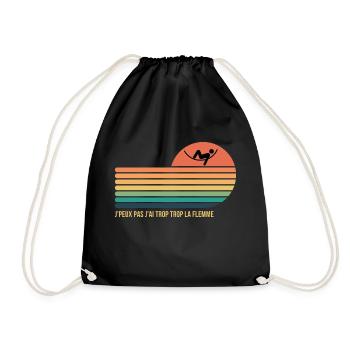J'peux Pas J'ai trop trop La Flemme - Sac de sport léger - noir - Devant