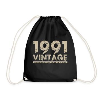Vintage 1991 Bursdag - One of Kind - Sac de sport léger - noir - Devant