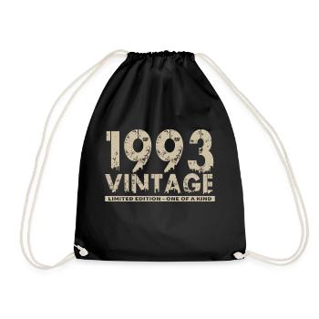 Vintage 1993 Bursdag - One of Kind - Sac de sport léger - noir - Devant