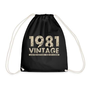 Vintage 1981 Bursdag - One of Kind - Sac de sport léger - noir - Devant
