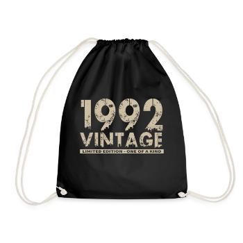 Vintage 1992 Bursdag - One of Kind - Sac de sport léger - noir - Devant