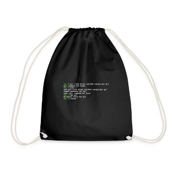 linux shell git clone - Sac de sport léger - noir - Devant