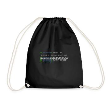 linux shell more security - Sac de sport léger - noir - Devant