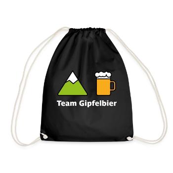 Summit beer - Drawstring Bag - black - Front