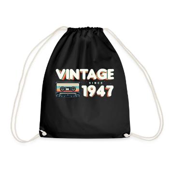 Musique Classique & Nostalgique Anniversaire - Vintage - Sac de sport léger - noir - Devant