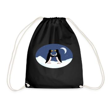 Pingouins amoureux - Sac de sport léger - noir - Devant